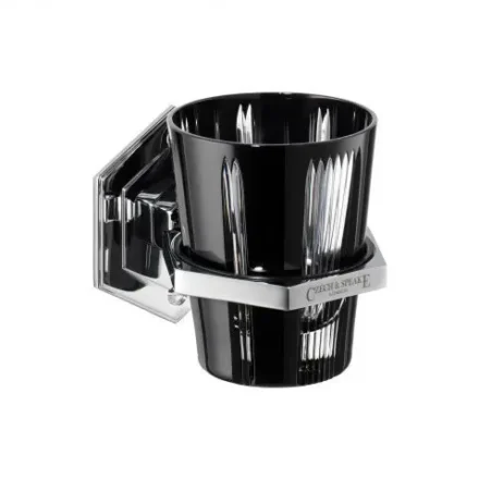 Porte verre mural chrome noir Czech & Speake - Chez Hydropolis