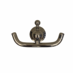 Patère double finition nickel de chez Zucchetti, collection Agorà - chez Hydropolis.