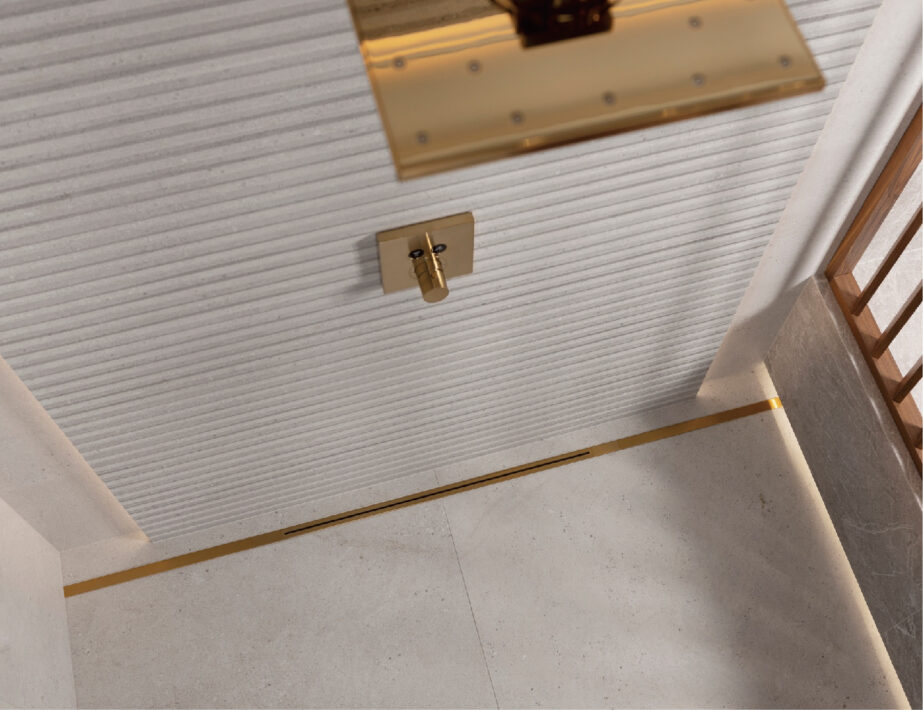 Twiggi, le caniveau de douche qui offre une solution idéale pour les douches ouvertes sur toute la largeur, les projets hôteliers, les salles de bains contemporaines. Carrodrain chez Hydropolis