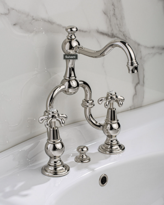 Margot - Fabricant français de robinetterie depuis 1912 - Collection 1900 avec croisillons à cinq branches - Chez Hydropolis