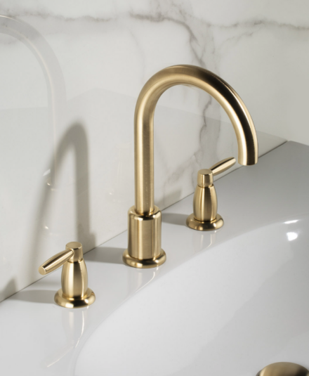 Margot - Fabricant français de robinetterie depuis 1912 - Collection Quartz - Finition or pâle mat - Chez Hydropolis