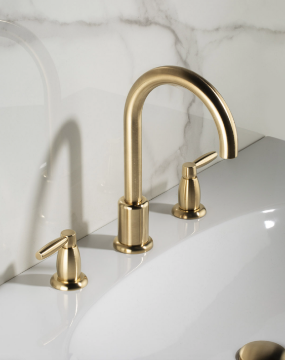 Margot - Fabricant français de robinetterie depuis 1912 - Collection Quartz - Finition or pâle mat - Chez Hydropolis