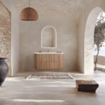 Le meuble suspendu MOON est disponible en un ou deux tiroirs et deux finitions de bois - Disponible chez Hydropolis